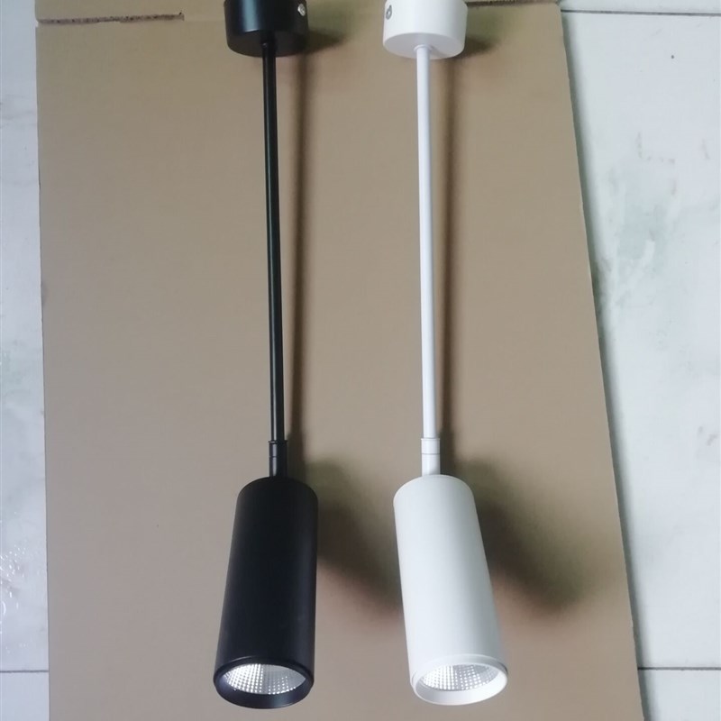 简约明装长杆射灯餐厅吊灯卧室床头吧台灯服装店展厅画廊cob射灯