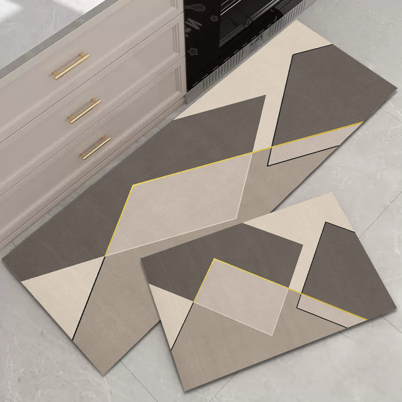 水晶绒厨房地垫防滑防油吸水垫门口耐脏脚垫防水家用免洗可擦地毯
