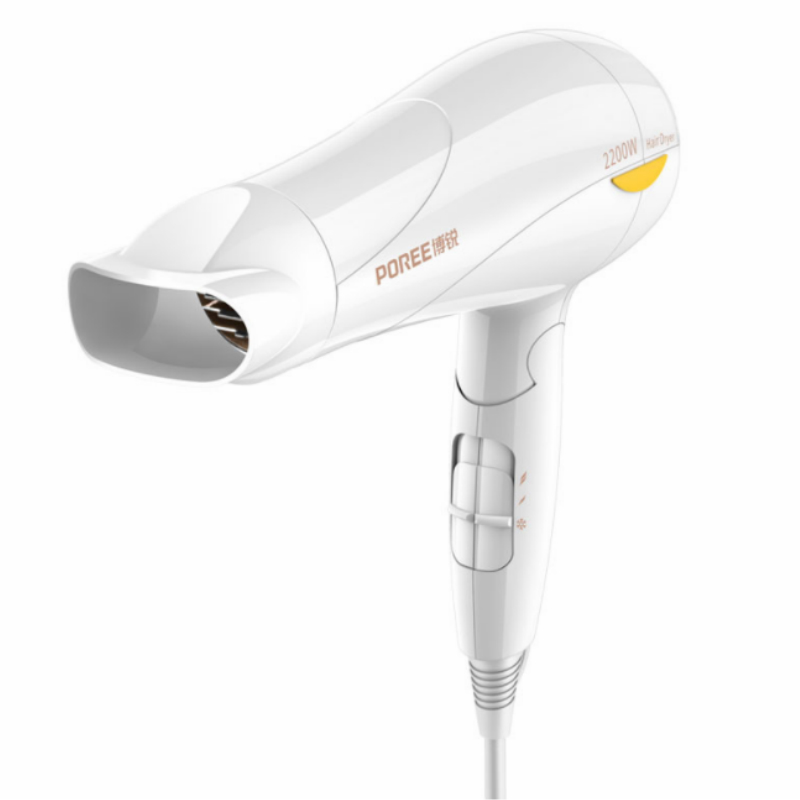 博锐电吹风机家用2200w大功率理发店发廊电风筒可折叠冷热吹风筒
