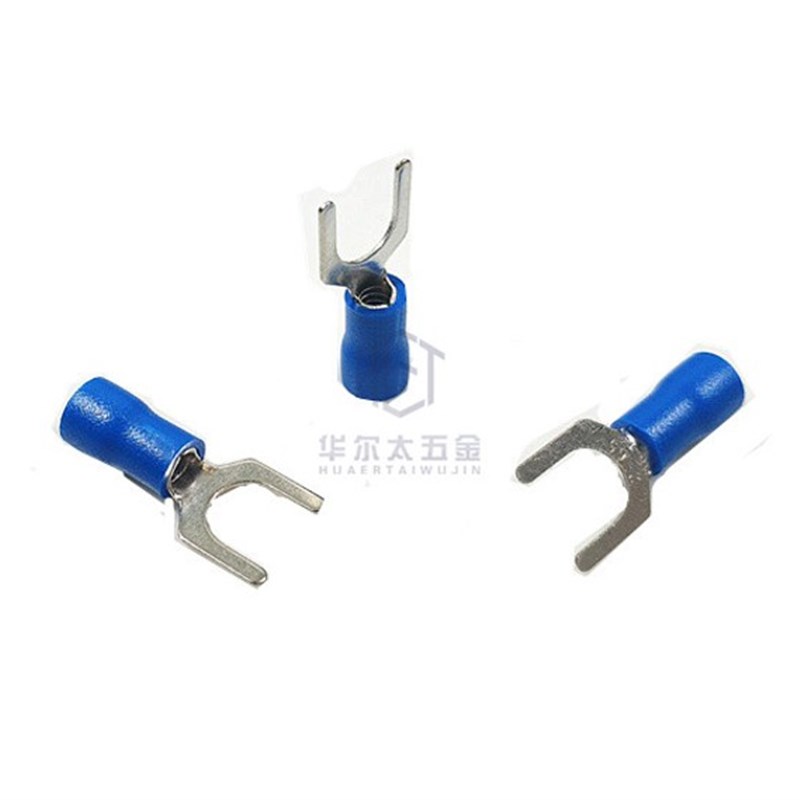 SV2-6叉型U形U型冷压电线快速绝缘铜接线端子压接线耳家用