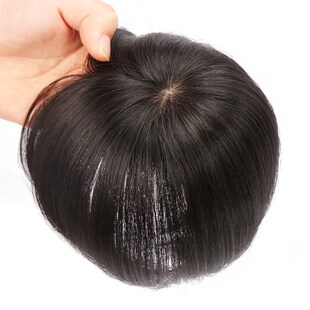 假发片真发一片式大面积中老年妈妈遮白发蓬松增发短发头顶补发片