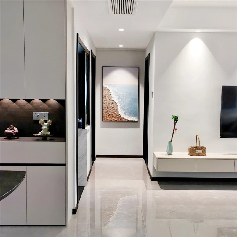 高级感大气手绘油画立体浮雕砂岩装饰画客厅玄关会议室壁画沙滩画