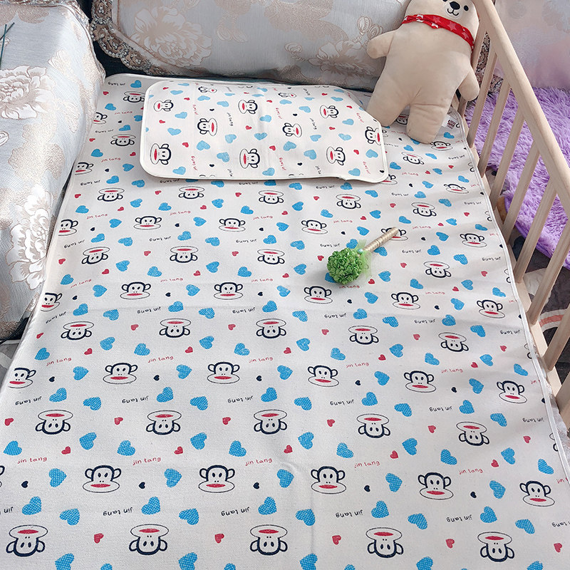 纯棉加厚老帆布儿童凉席宝宝凉席婴童全棉纯棉幼儿园新生儿凉席