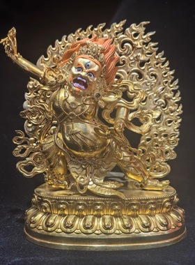 金刚手菩萨/恰那多杰/二臂金刚手菩萨/金刚手/15cm金铜佛像摆件