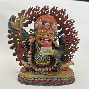 黑袍金刚/玛哈嘎拉/大黑天/噶举派大黑天/二臂大黑天/佛堂摆件