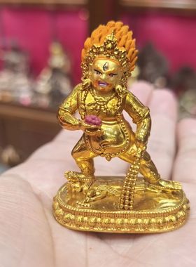 黑财神/财神/黄财神/诺拉/藏巴拉/5cm金铜佛像梵天藏传佛堂摆件