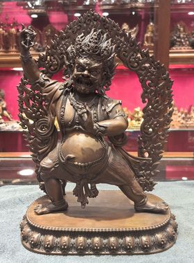 金刚手菩萨/恰那多杰/二臂金刚手/金刚手/多杰/30cm紫铜佛像摆件