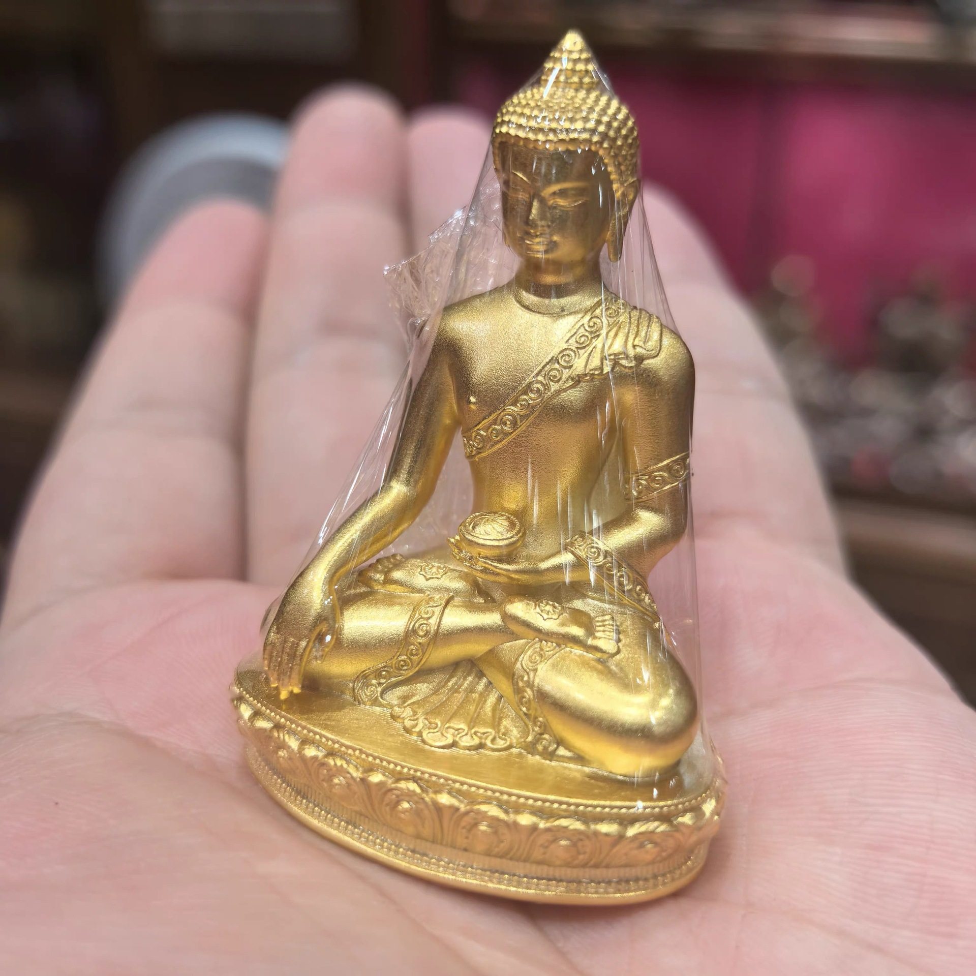 释迦牟尼/释迦牟尼佛像/随身佛/5cm纯银质藏传密宗精品摆件