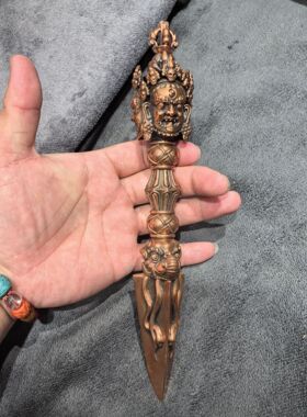 普巴金刚杵/普巴橛/普巴金刚橛/藏传普巴金刚橛/本尊撅/25cm紫铜