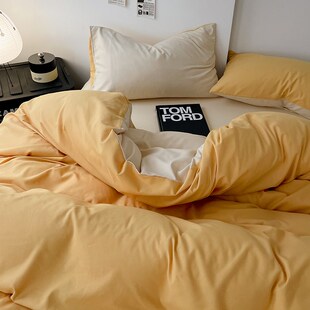 被芯被套两件套单人学生宿舍套件 简约加厚被子被套一体可拆洗四季