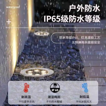 超薄地埋灯led户外防水嵌入式埋地射灯瓷砖地面广场花园庭院地灯