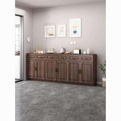 欧式餐边柜厨房橱柜客厅卧室家有现代简约板式置物架茶水柜实木