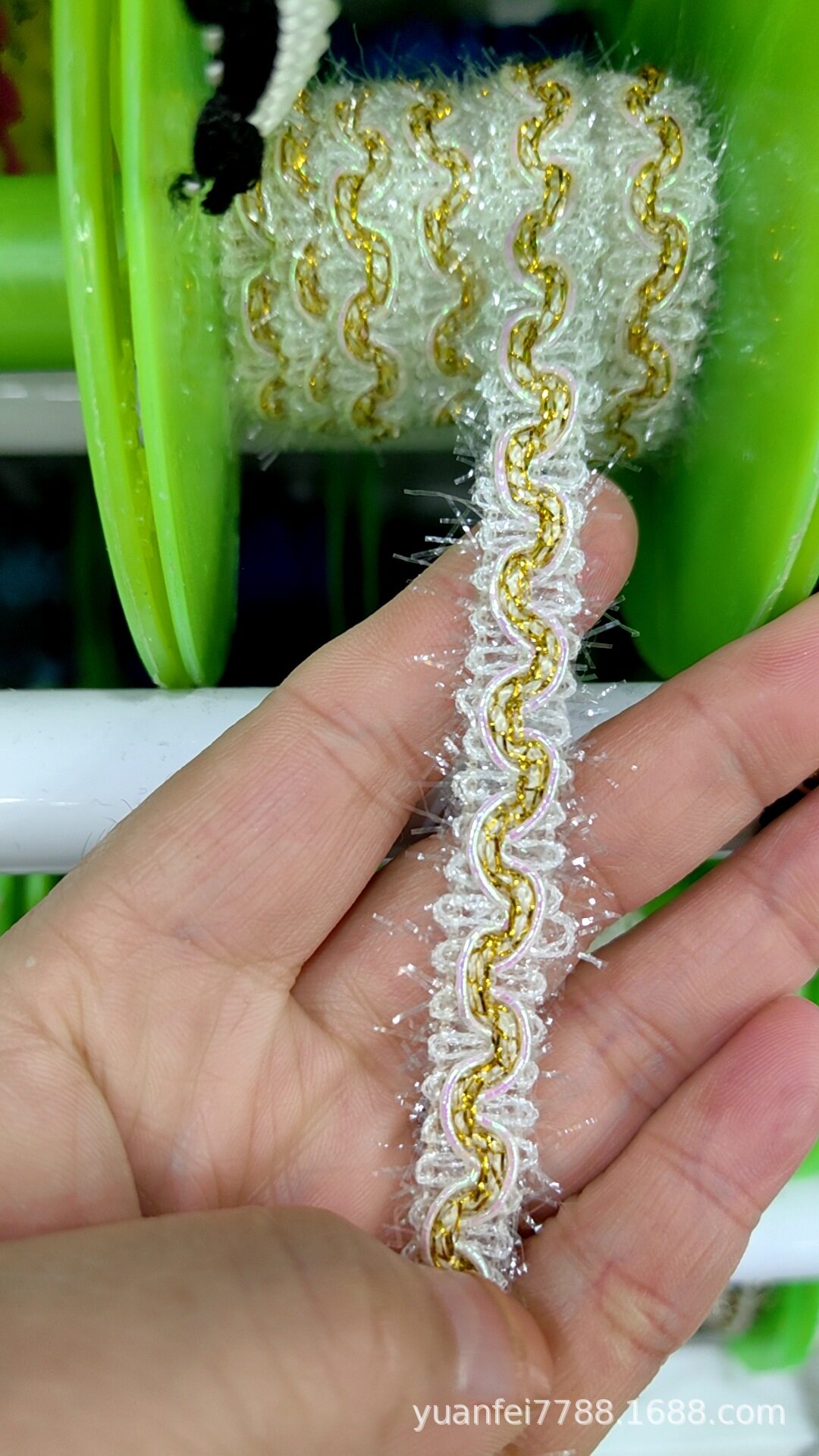 金银线织带娃衣辅料蜈蚣边花边