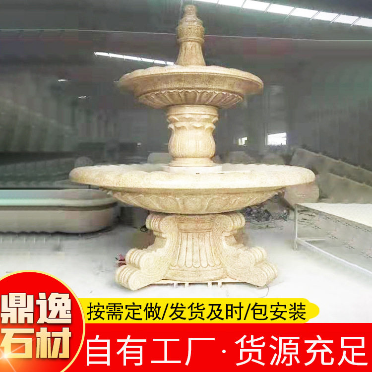 新欧式户外水景石雕喷泉 大理石喷泉花岗岩喷泉 欧式大型假山喷泉