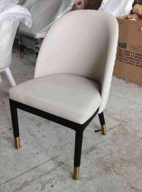 木之里现代简约餐厅成人可以实木白色木骨架餐椅