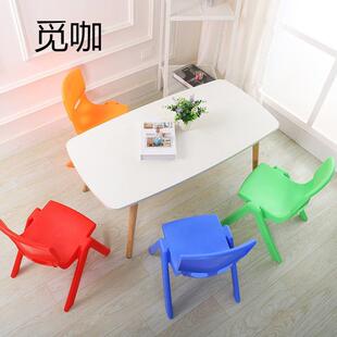 塑料小凳子带背靠椅家用矮凳小号北欧幼儿园熟胶凳子儿童小孩加厚