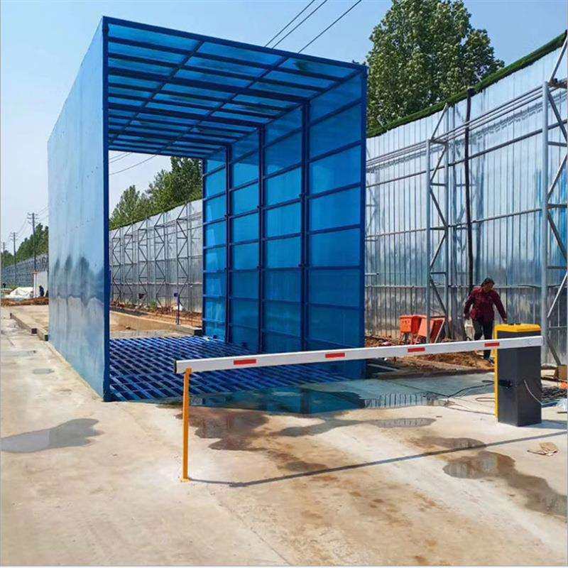 建筑工地全自动封闭式洗车房100吨基础型车辆清洗台价格