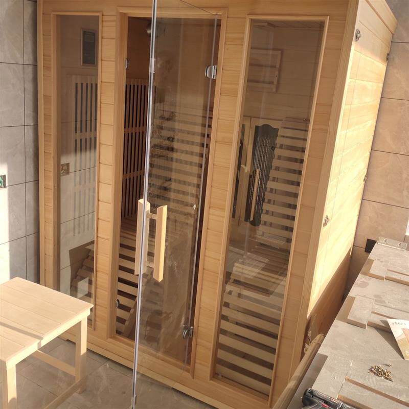 原木医生家用汗蒸房木制光波房躺椅石墨烯汗蒸箱桑拿房排汗排湿