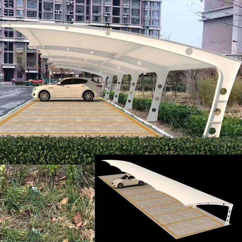 户外轿车车篷停车棚社区学校遮阳膜结构车站停车棚汽车遮阳棚