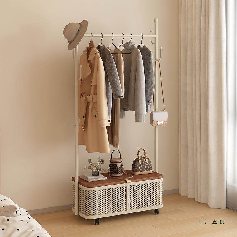 简易衣帽架可移动晾衣架落地室内房间挂衣架子家用卧室衣服收纳架