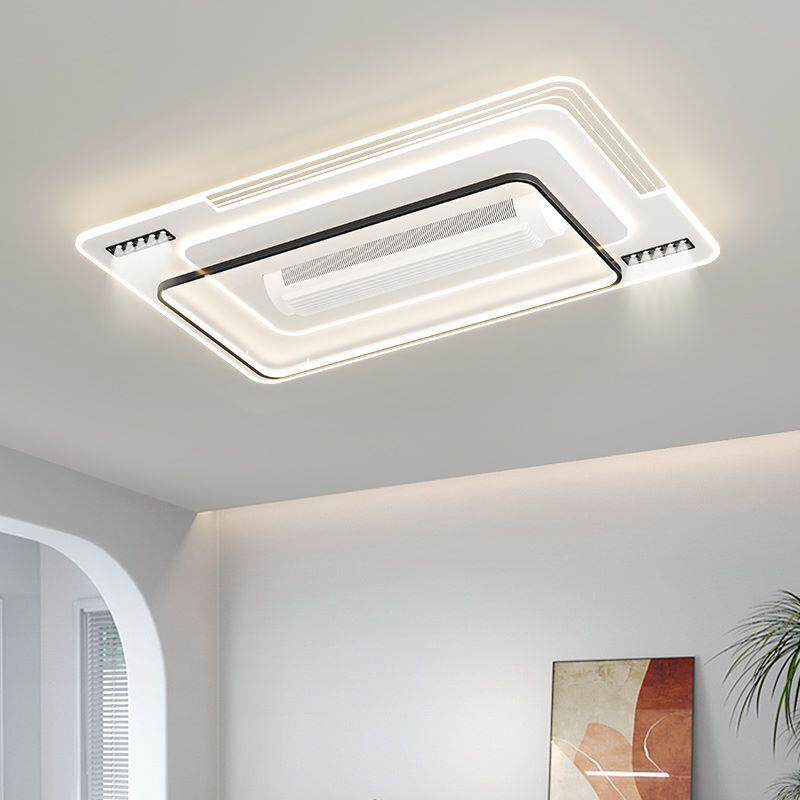 现代简约无叶风扇灯全光谱离线语音客厅灯大厅主灯卧室灯全屋套餐