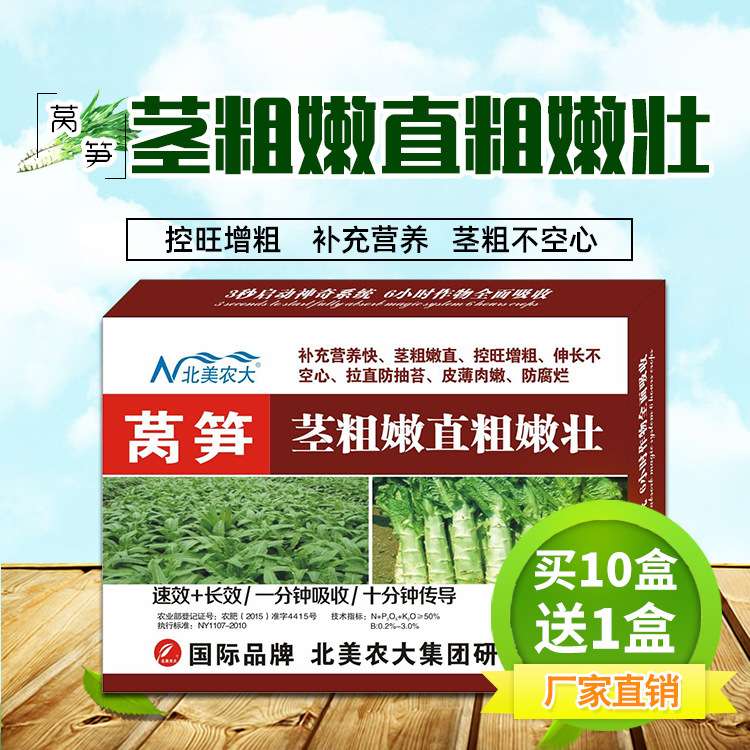 莴笋茎粗嫩直粗嫩壮 控旺增粗伸长不空心控抽苔防腐烂增产叶面肥