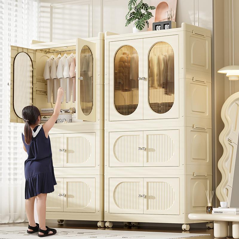 免安装收纳柜儿童衣柜家用卧室宝宝衣橱置物柜衣服储物柜收纳箱
