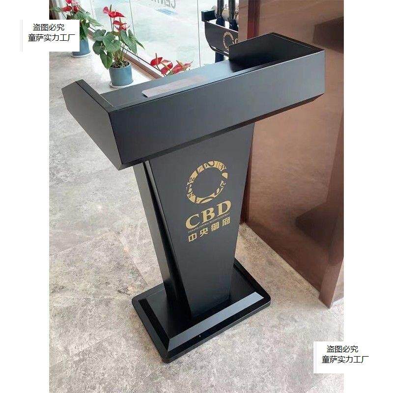 高档时尚商场迎宾台导购小型烤漆服务接待登记咨询发言讲话演讲桌