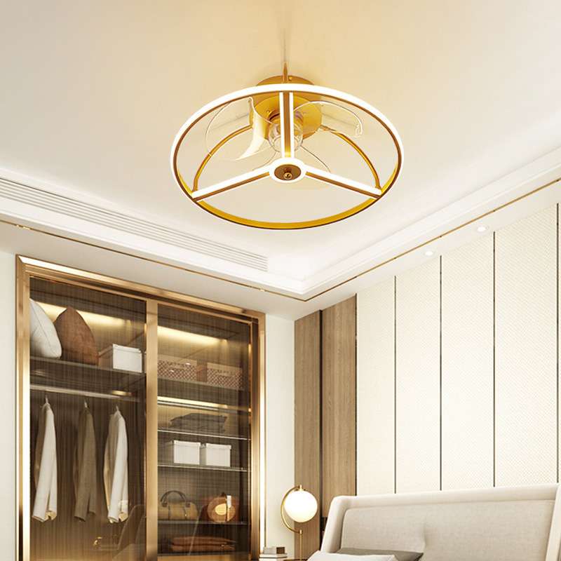 后现代简约卧室吸顶风扇吊灯餐厅客厅房间吊扇灯书房带灯电风扇