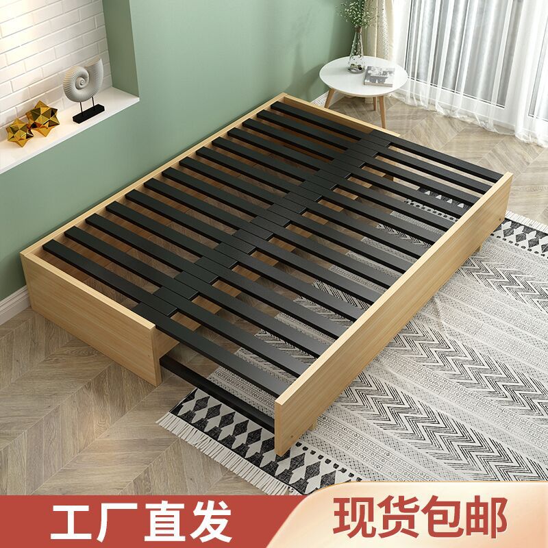 实木多功能伸缩小户型双人沙发床