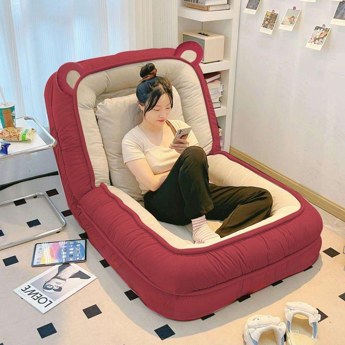 人类沙发沙发床狗窝折叠懒人卧室单人双人巨大阳台榻榻米网红房间