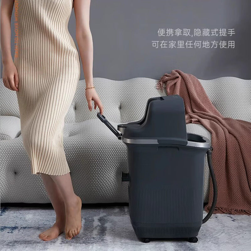 泡脚桶过膝高深桶过小腿智能加热足浴盆电动按摩家用洗脚盆恒温