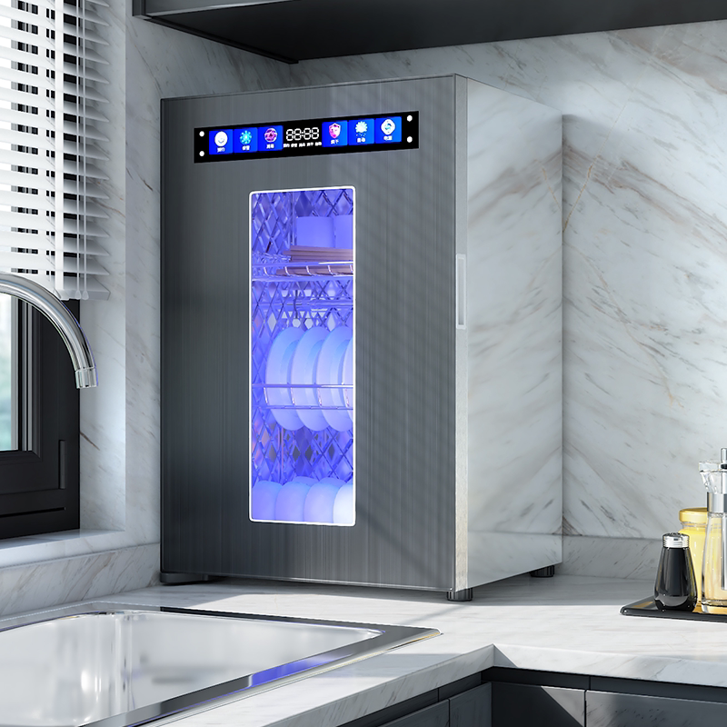 免沥水消毒柜家用小型餐具烘干台式无汞紫外线高温消毒碗柜二星级