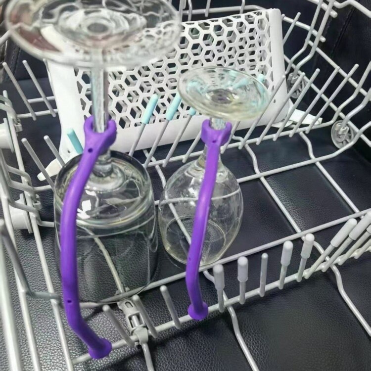 红酒杯倒挂架厨房红酒杯收纳架防碎防滑固定架洗碗机配件