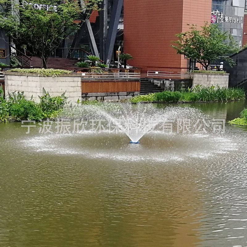 喷泉曝气机 简易型浮水式河道喷泉增氧曝气设备 提水式河湖曝气机