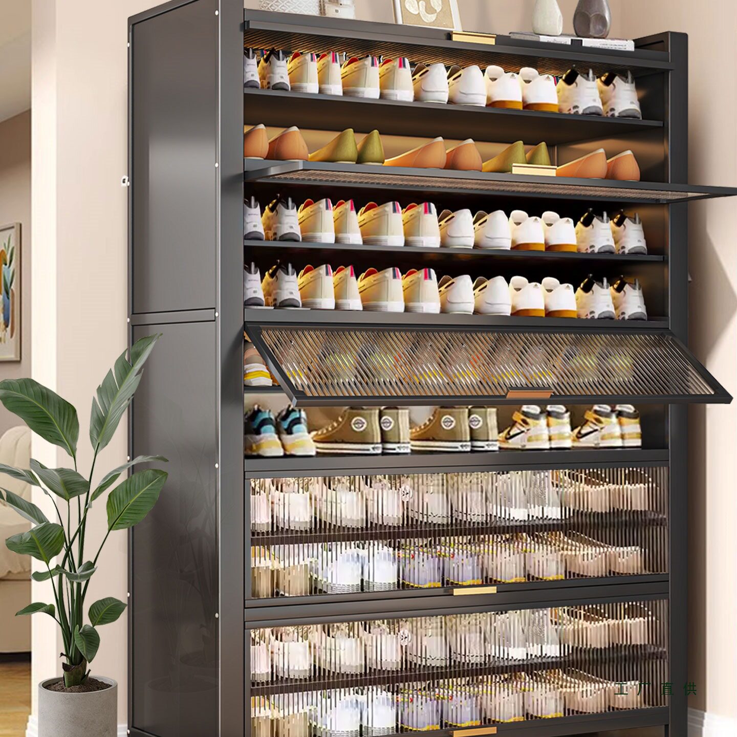 钢制防尘多层收纳鞋柜