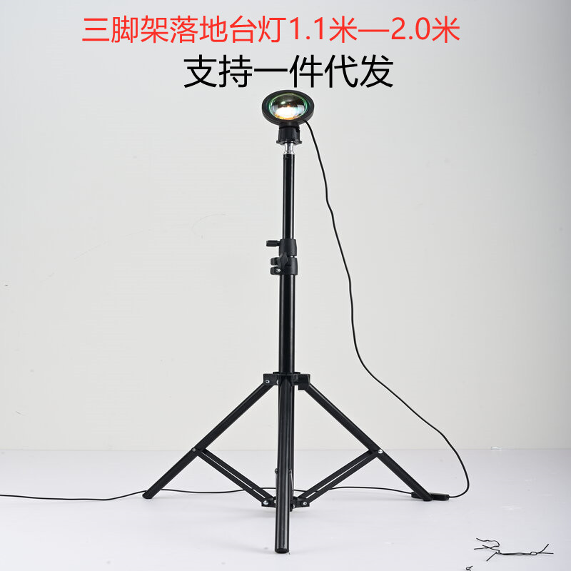 落日灯网红夕阳灯落地台灯客厅卧室投影日不落灯创意艺术落日余晖