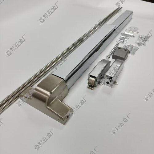 两点锁天地锁带杆子逃生锁不锈钢材质推压式防火锁650MM