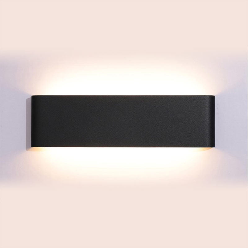 现代简约led铝材壁灯长方形镜前灯酒店卧室床头客厅走廊过道灯