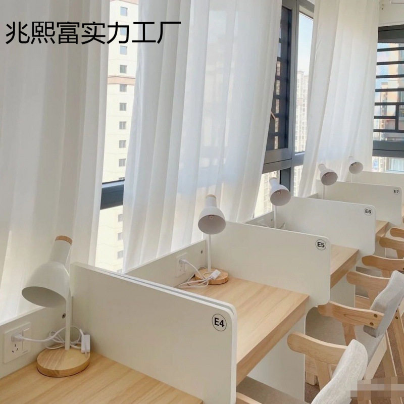 付费共享自习室学习桌简约现代阳台靠窗自习桌培训机构考研考证桌