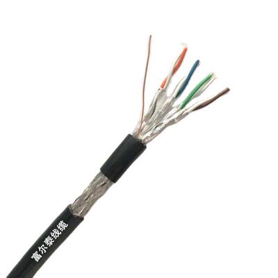现货供应 CAT7 SFTP 24AWG 7*0.20MM多股无氧铜七类万兆网线 黑色