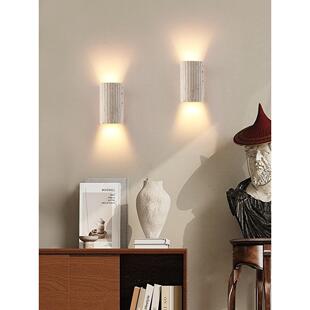 条纹透光黄洞石户外壁灯防水楼梯庭院门口复古室外阳台别墅氛围灯