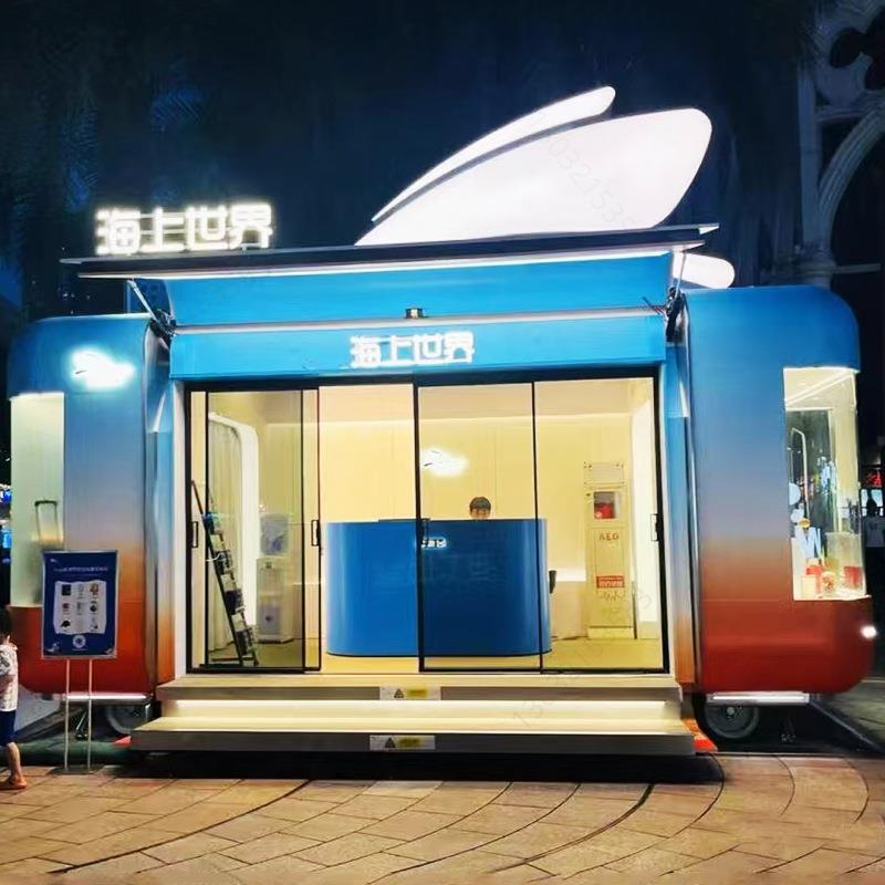 无动力云仓活动美陈布置场景车面包甜品快闪店移动步入式飞翼车