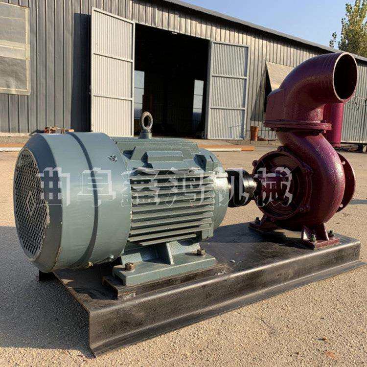 11kw电机带6寸离心泵灌溉农田电动抽水泵22kw直连大口径混流泵