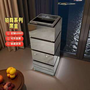 大堂立式大容量垃圾桶不锈钢果皮桶带烟灰缸酒店商场售楼部灭烟桶