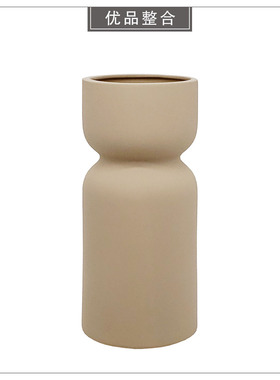 现代样板间客厅简约家居北欧软装饰品土黄色陶瓷摆件BJ115-4-129