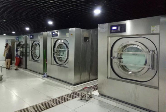 美涤酒店大型毛巾台布窗帘毛毯布草超大容量工业洗衣机30公斤商用