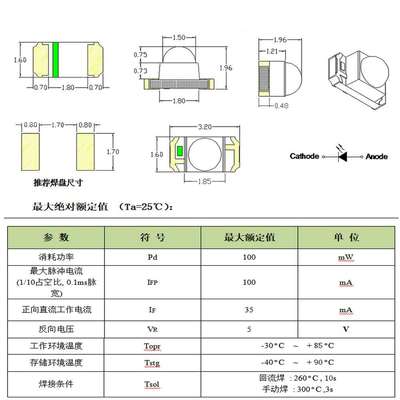 1206/3216LED灯珠红外球头IR940NM发射管/红外球头IR940NM接收管