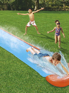 单人冲浪滑水布道 竞速户外公园草地喷水儿童玩具 充气玩具 52326