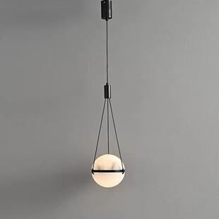 中山工厂直销意式高级感全铜云石床头小吊灯卧室房间吊线灯吧台客